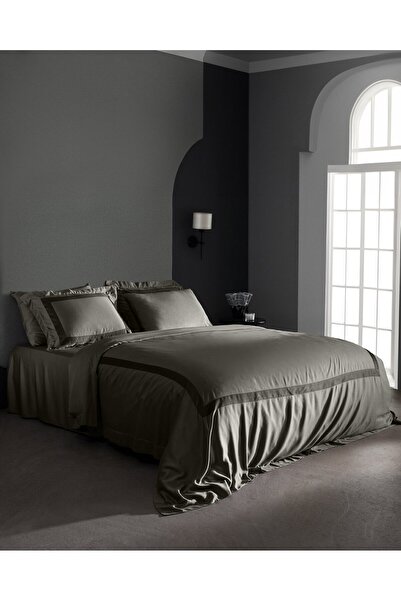 Madame Coco Samoa King Size Bambus-Satin-Bettbezug-Set - Khaki