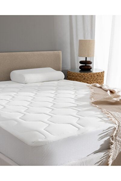 Madame Coco Antony Cool Matratzenschoner für Einzelbett, Weiß, 100 x 200 cm