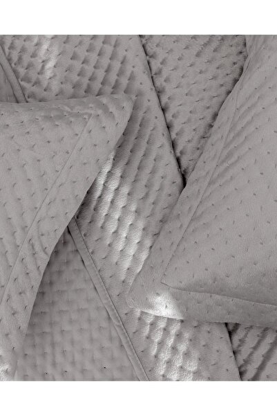 Madame Coco Boulogne Doppel-Tagesdecke aus Samt - Grau