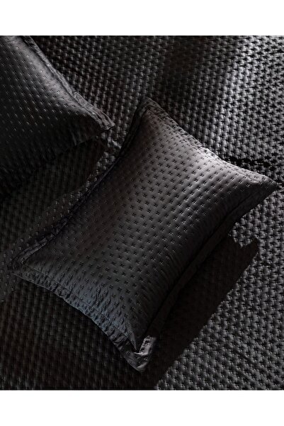 Madame Coco Arles Doppel-Satin-Tagesdecke - Anthrazit