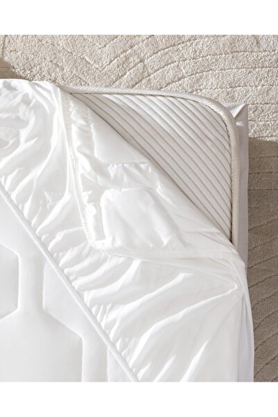 Madame Coco Antony Cool Matratzenschoner für Einzelbett, Weiß, 100 x 200 cm