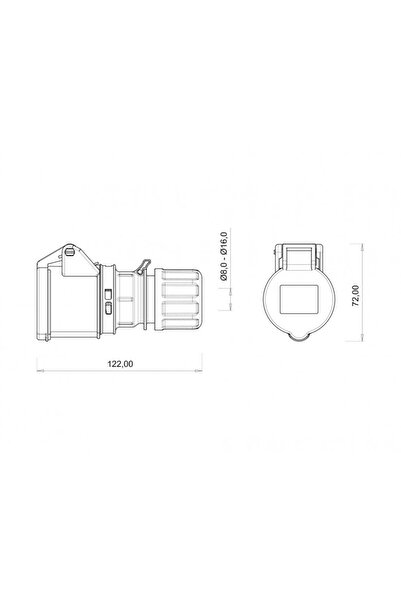 Bemis Extension Socket 3X16A Ip44 - Bc1-1403-2312