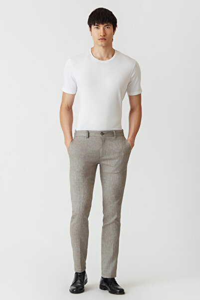 Bisse Açık Kahve Lastikli 4 Cepli Spor Erkek Pantolon