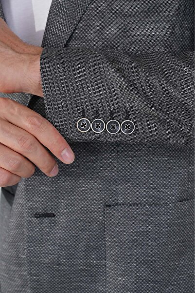 Bisse Erkek Platinum Regular Fit Torba Cep Yün Ceket Siyahh