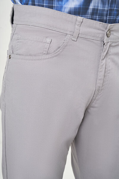 Bisse Gri Pamuk 5 Cepli Spor Erkek Pantolon