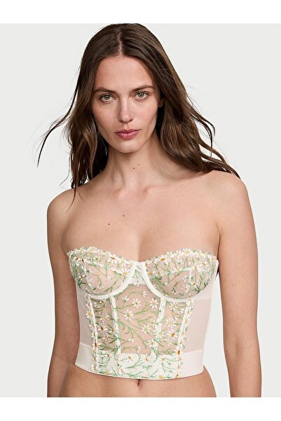 Victoria's Secret Papatya Zinciri İşlemeli Straplez Büstiyer