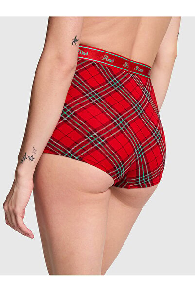 Victoria's Secret Logolu Pamuklu Yüksek Bel Boyshort Külot