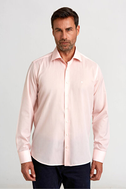 Bisse Regular Fit C Yaka Pembe Erkek Gömlek
