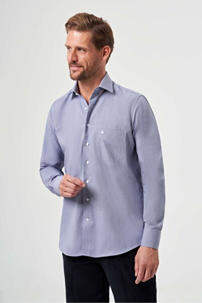 Bisse Regular Fit Lacivert Basic Klasik Erkek Gömlek