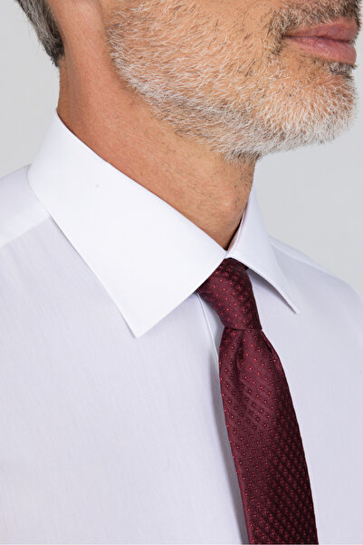 Bisse Platinium İtalyan Kumaş Regular Fit Beyaz Erkek Gömlek