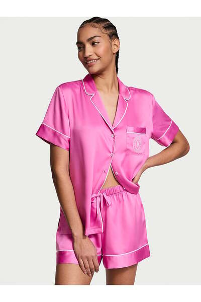 Victoria's Secret Saten Kısa Pijama Takımı