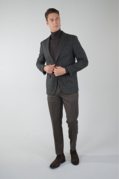 Bisse PCK 24206 MONO YAKA-ÇİFT YIRTMAÇ-6 DR KLS CEKET Antrasıt