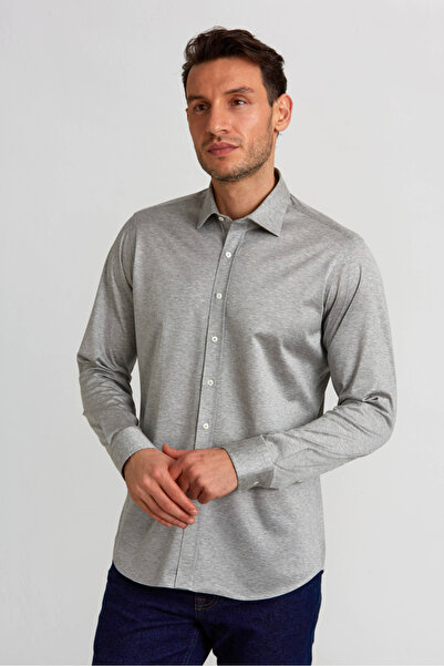 Bisse Platinium Regular Fit Gri Gömlek