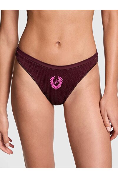 PINK Seamless Derin Bacak Kesim Tanga