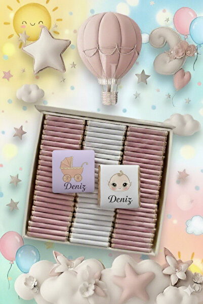 PLASTANKA Bebek Çikolatası Isimli kutusuz Madlen Çikolata Kişiye Özel Tasarım...