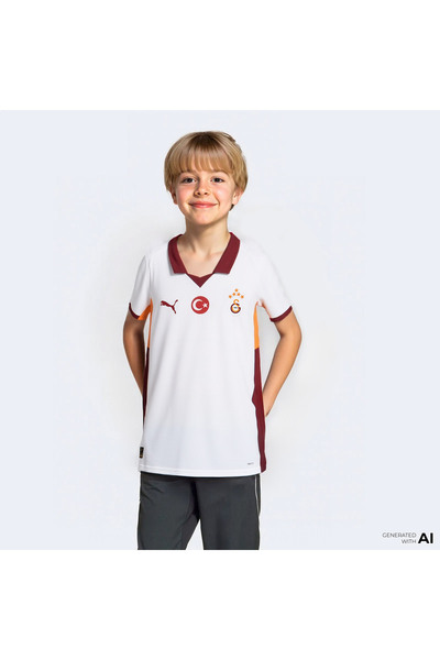 Puma Galatasaray S.K. 25-26 Kids White Away Soccer Jersey