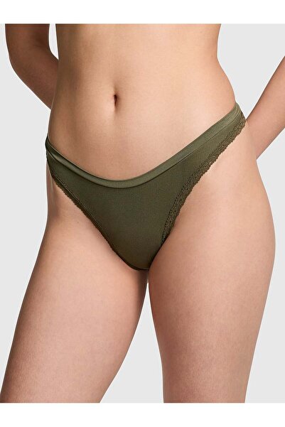 PINK Seamless Derin Bacak Kesim Tanga