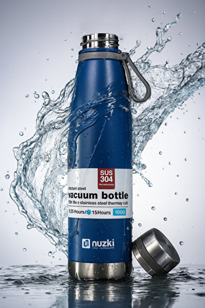 nuzki Stainless Steel Vacuum Insulated Flask, Leak-proof, BPA-free Double Walled Thermal Mug