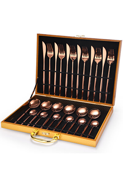 Trendy's Set of 24 tacamuri, stainless steel, TRENDY'S, rose