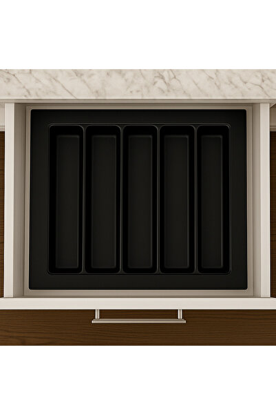 GörSeç 67X49 cm Drawer Organizer Black 67 cm Spoon Holder 67 cm Ladle Holder (Can Be Cut up to 57X40Cm)