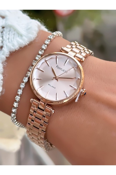 Ferrucci Steel Cord Women's Wristwatch 3 Atm Waterproof with 2 Years Warranty Mechanism