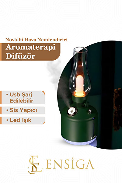 EN SİGA Nostalji Hava Nemlendirici Ile Led Işık Aromaterapi Difüzör Kablosuz ...
