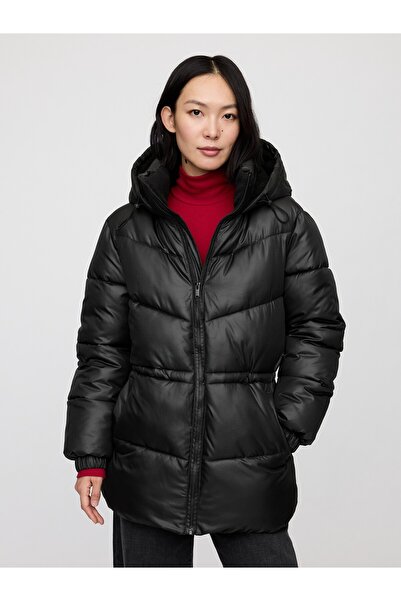 GAP Kadın Siyah ColdControl Puffer Mont