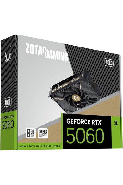 Zotac Gaming GeForce RTX 5060 Solo DLSS 4 8GB GDDR7 PCIE 5.0 Gaming Graphics Card, SFF-Ready