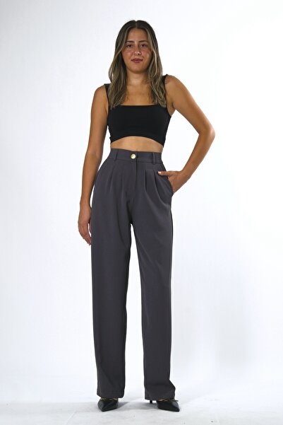 ABBRA Women's Elastic Waist Palazzo Pants