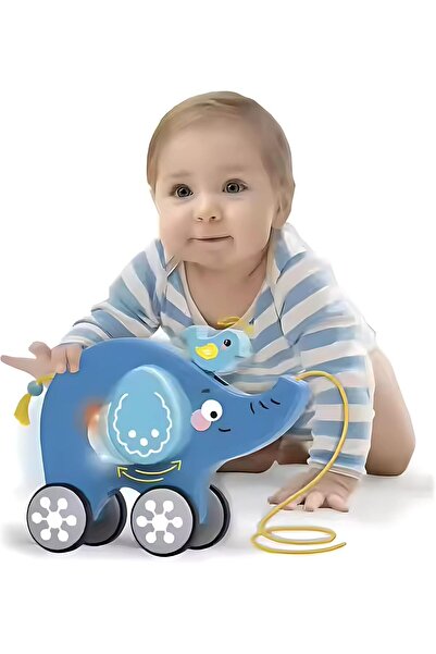 Twisoo لعبة سيارة حيوانية بخيط سحب - لعبة تعليمية للأطفال مع وظيفة الدفع والس...