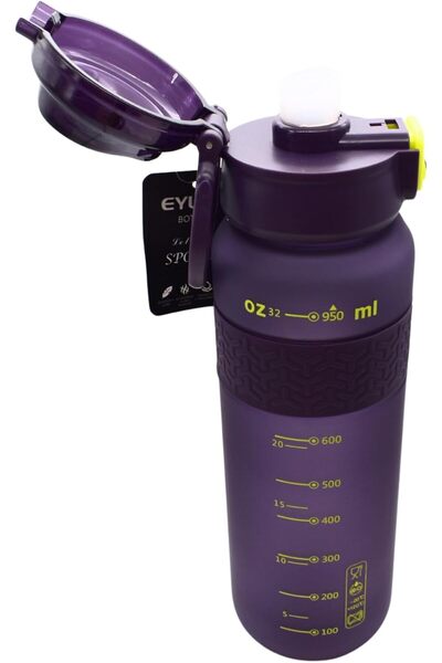 Twisoo Sports Water Bottle - Leak Proof, BPA Free, Hygienic Tritan Plastic and Silicone, 950ml (Purp