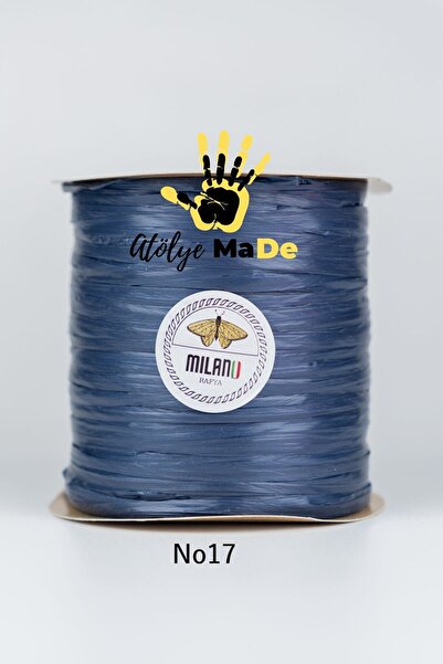 Atölye MaDe Milano Raffia 100gr Jedna spirala Boja Kod No17 Mornarsko plava