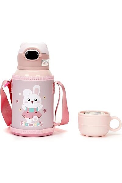 Twisoo Stainless Steel Kids Water Bottle - Leak Proof, Vacuum Insulated with Straw, BPA Free, Hot &