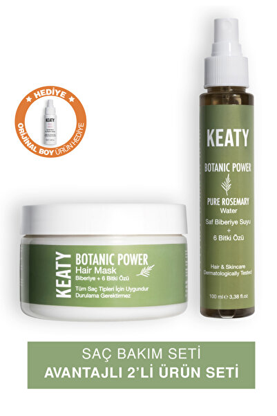 KEATY Saç Dökülmesine Karşı Onarıcı Bakım Seti | Biberiye Özlü Tonik 100ml Du...