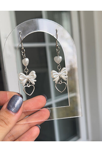 WhimsyWhite أقراط مطلية بالنحاس على شكل قلب من كوكيت فيونك