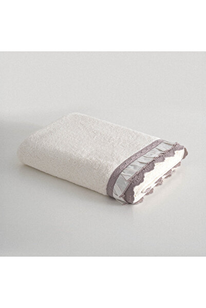 Ecocotton Alessa Банний рушник 100% органічна бавовна з мереживом, сірий, 80x150 см