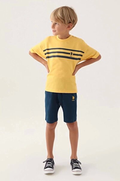 U.S. Polo Assn. U.S. Polo Assn Licensed Emblem Navy Blue Boy Bermuda Suit