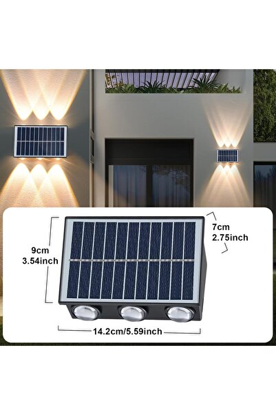 K2 Güneş Enerjili Led AplikSolar Enerjili Bahçe Aydınlatma 30w 3 renk