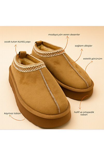 NİLNEHİR ULTRAMİNİ SABO KALIN TABANLI SÜET KÜRKLÜ KADIN BOT