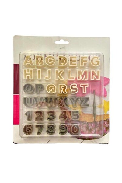 Pastime Large Size Sugar Dough Printed Set - Number and Letter Detailed