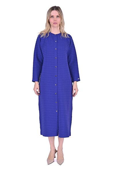 Invee Ladder Knit Long Knitwear Cardigan Purplevert