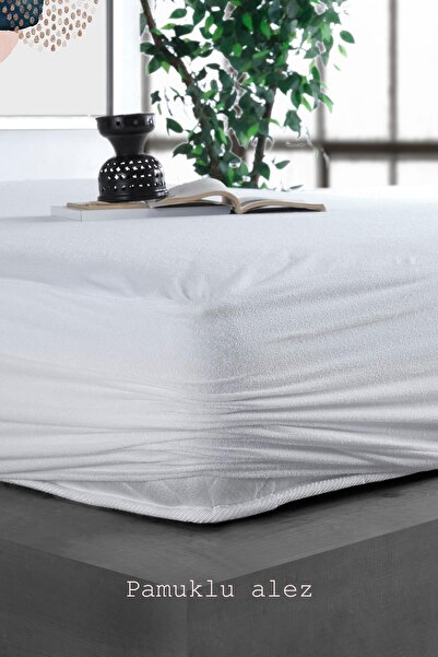 Limon Soft Pamuklu Fitted Full Kenar Su Sıvı Geçirmez Yatak Koruyucu Alez Çar...