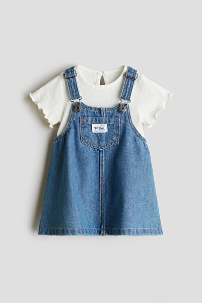 H&M 2 Parçalı Tulum Elbise ve Üst Set