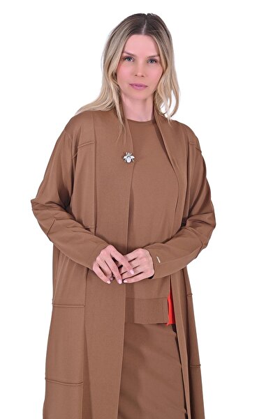 Invee سترة طويلة بياقة شال TOPRAK