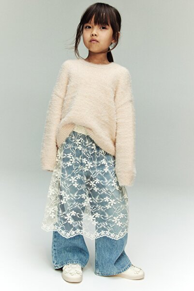 H&M Tüylü İnce Triko Kazak