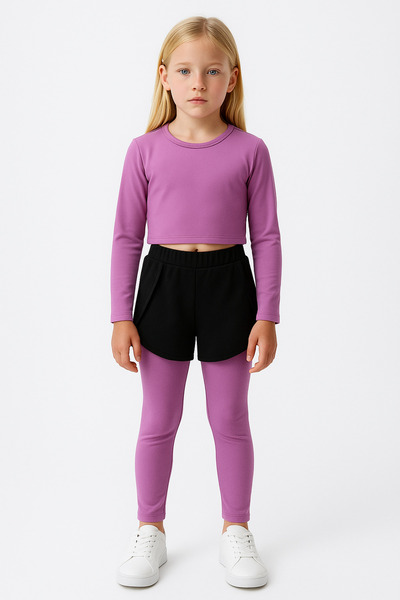 Beniizle Şort Detaylı Kız Çocuk Spor Takım