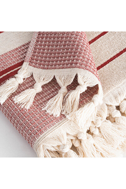 Ecocotton Arden Банний рушник 100% органічна бавовна з додаванням конопель Рушник червоно-бежевий 70x140 см