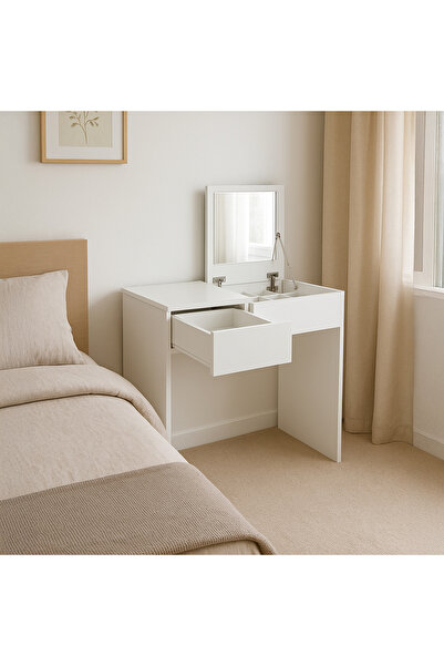 Just Home Makyaj Masası - Beyaz - 70 cm