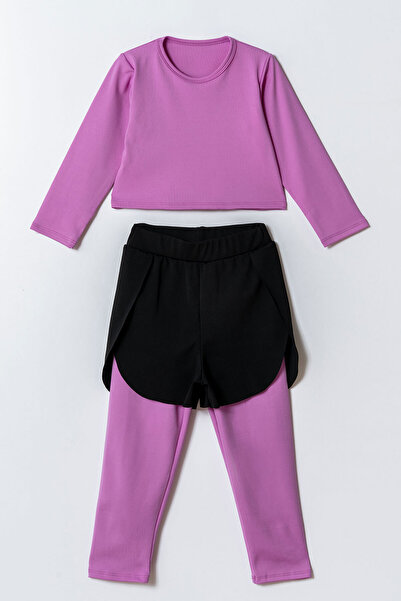 Beniizle Şort Detaylı Kız Çocuk Spor Takım