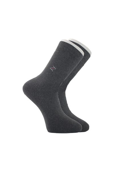 KARDEŞLER ÇORAP Men's Towel Cotton Patterned Winter Thick Multicolored Socks Thermal 4 Pack